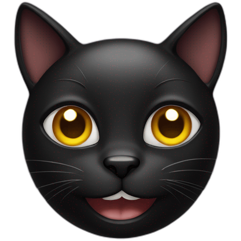 black cat smiling emoji