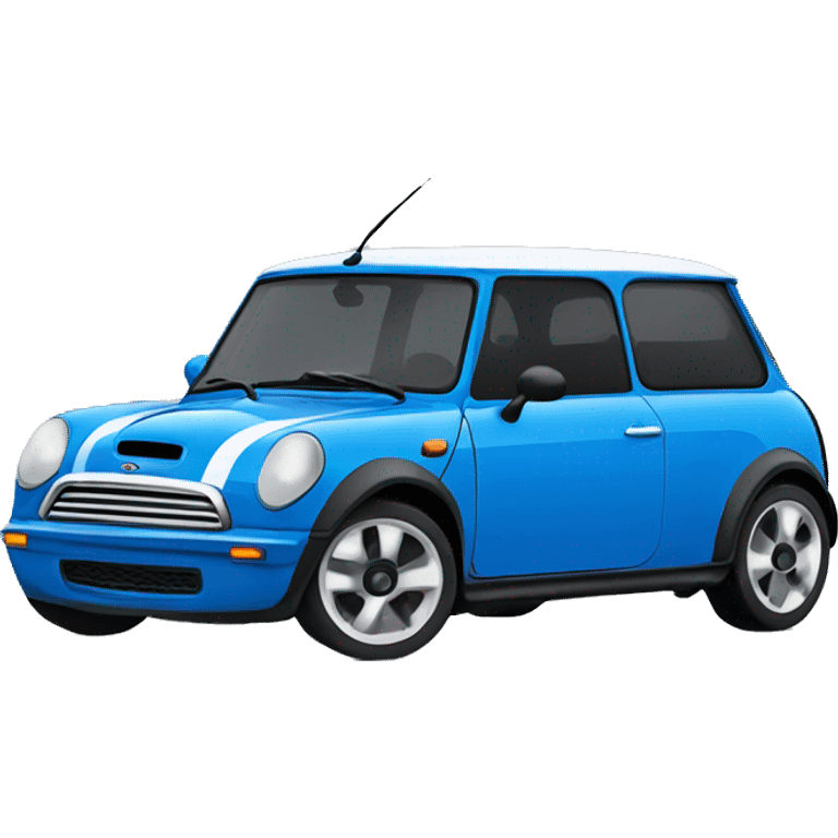 Electric blue mini cooper emoji