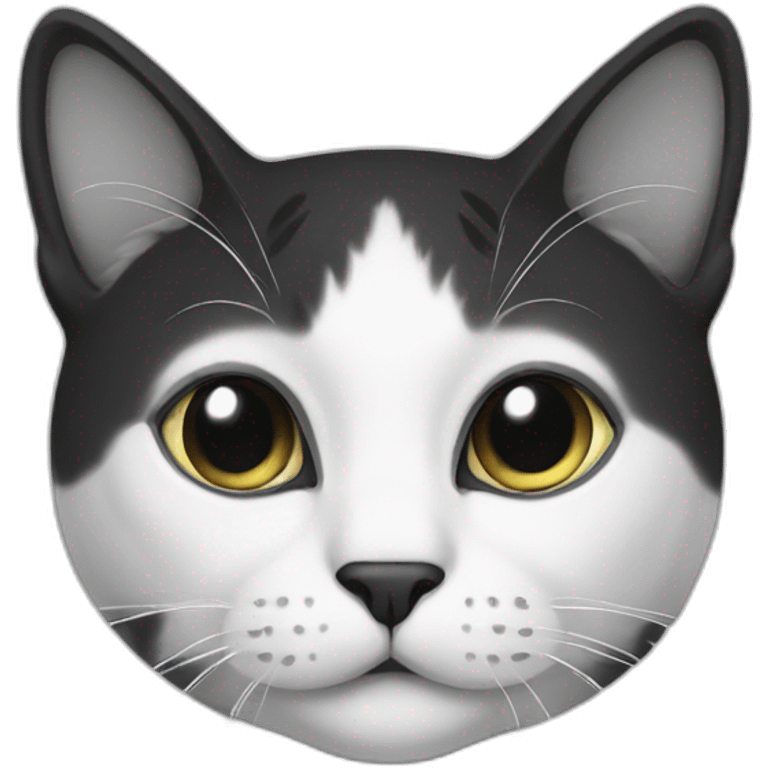 Cat black and white emoji