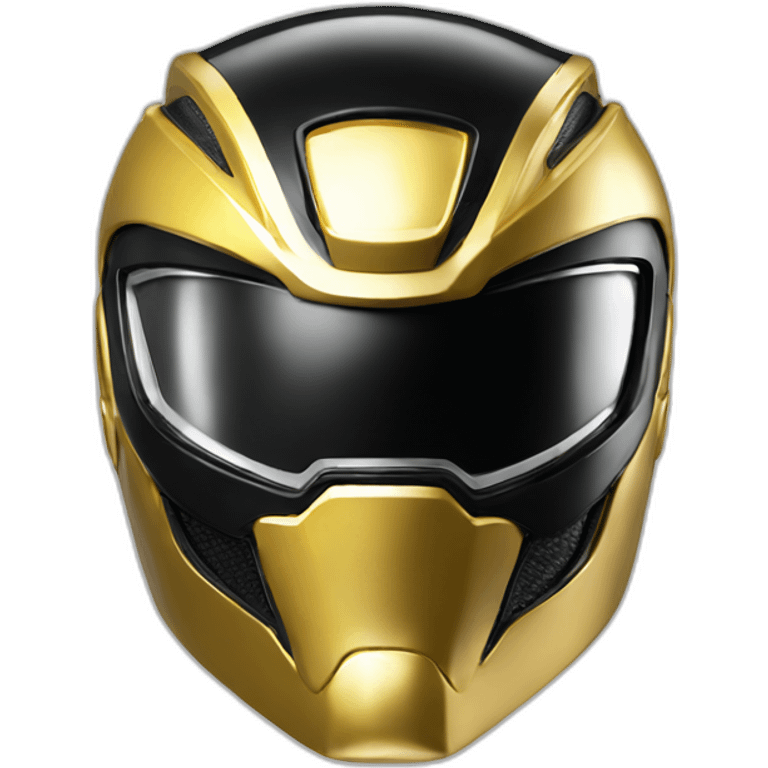 power ranger gold black helmet cool final emoji