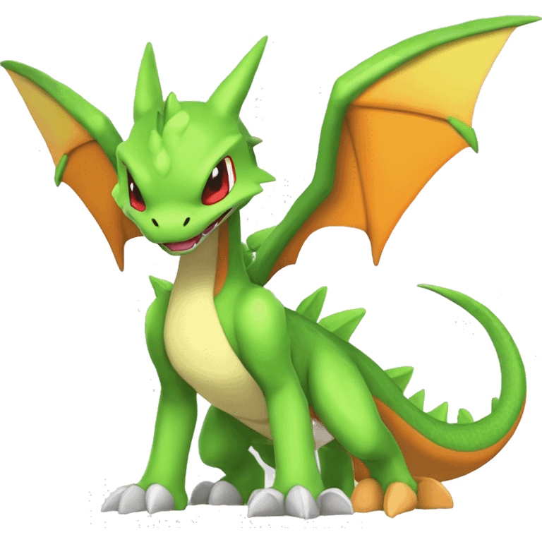 Cool Edgy Shiny Fakemon-Pokémon-Flygon-Charizard-Spyro With Full Body Detailed High Quality emoji