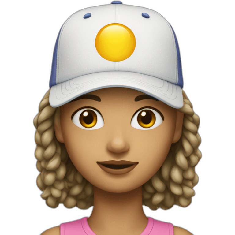 fille casquette emoji