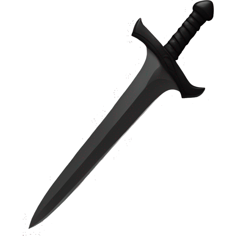 Dark black dagger with thunder emoji