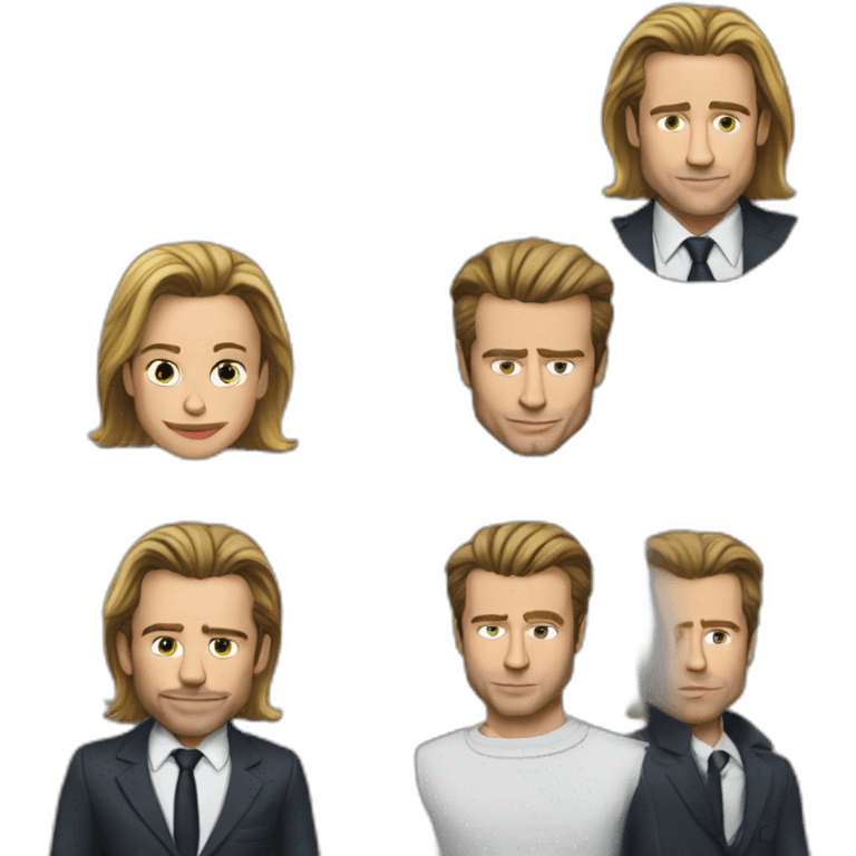 Macron sur Brad pitt emoji