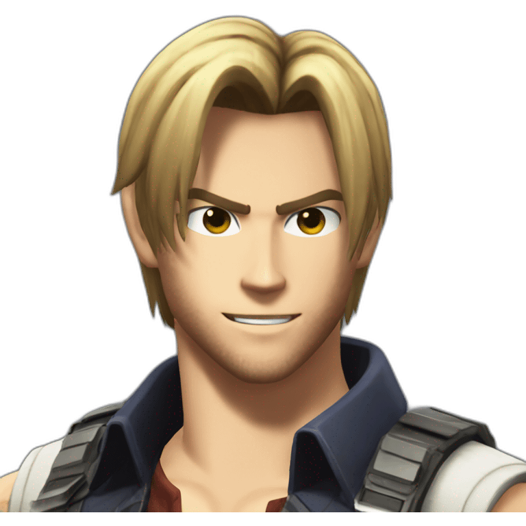 Leon Kennedy thumbs up stubble emoji