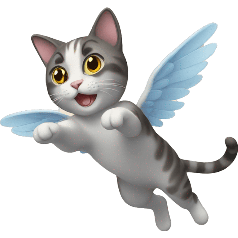 flying cat emoji