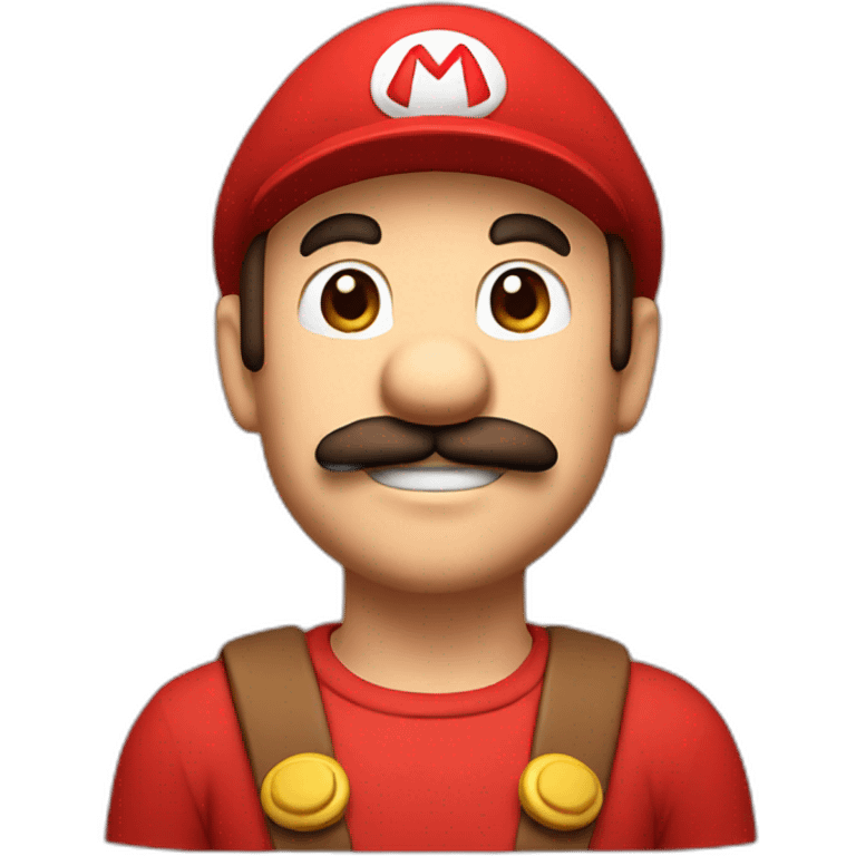 Mario with red hat emoji