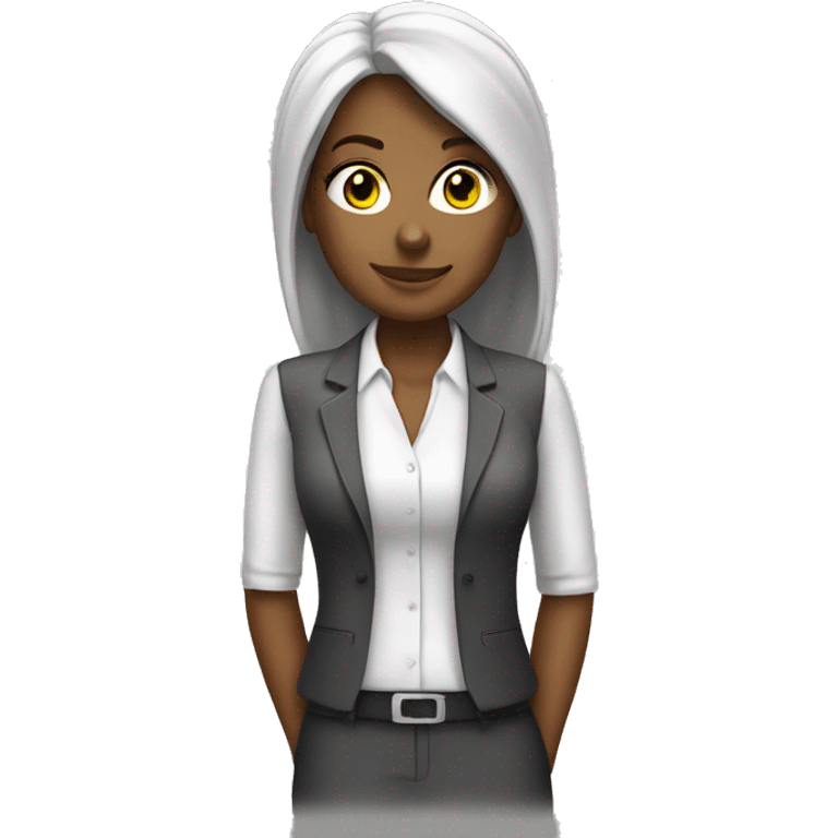 HR girl white compensation and benefit  emoji