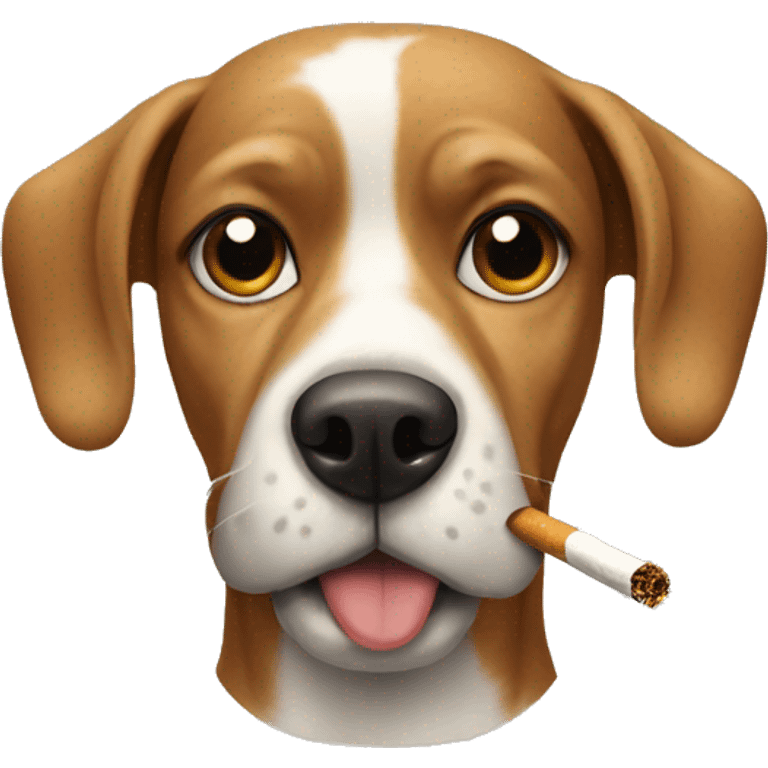 dog wit cigarette emoji