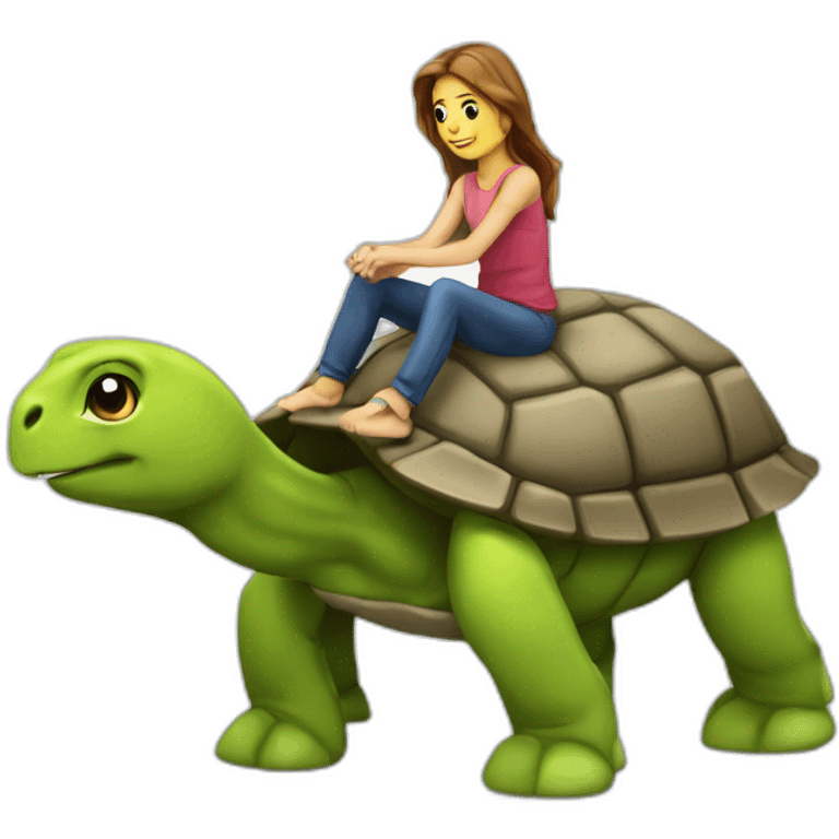 Cheval sur une tortue emoji