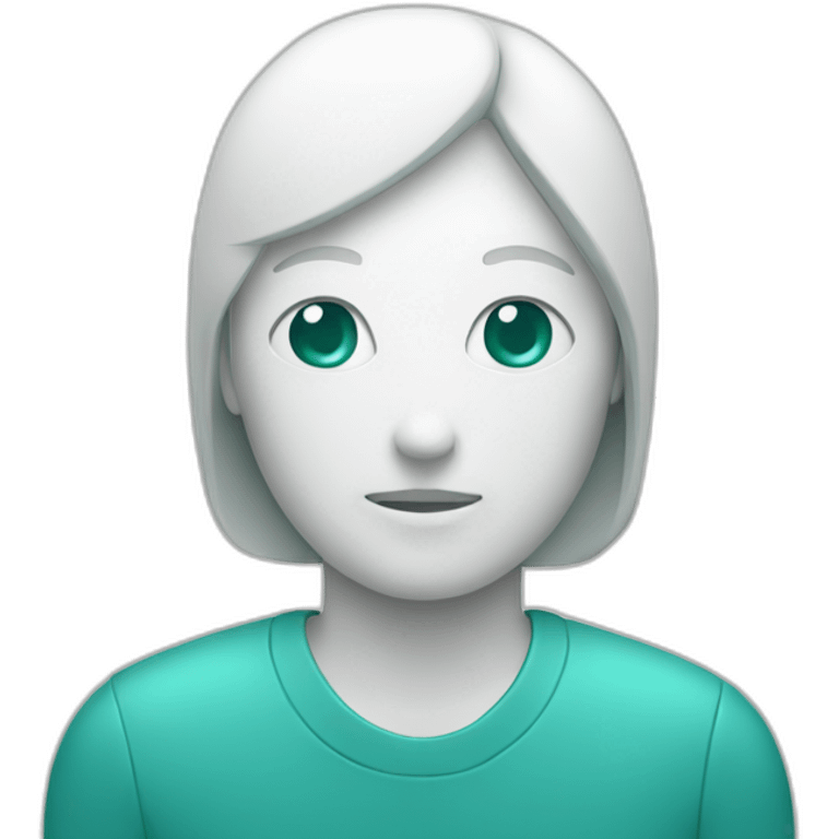 Teal and white pill emoji