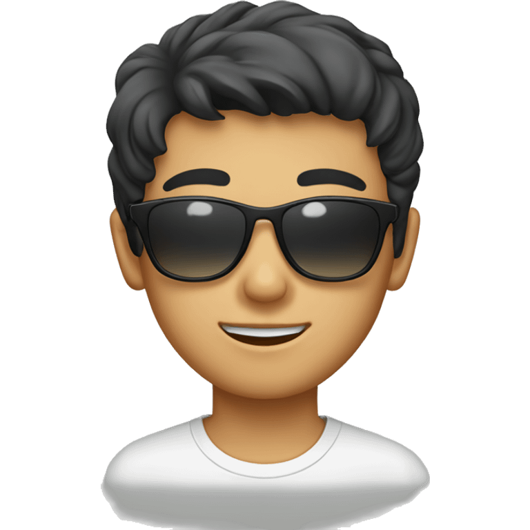 A young Thai man wears sun glasses  emoji