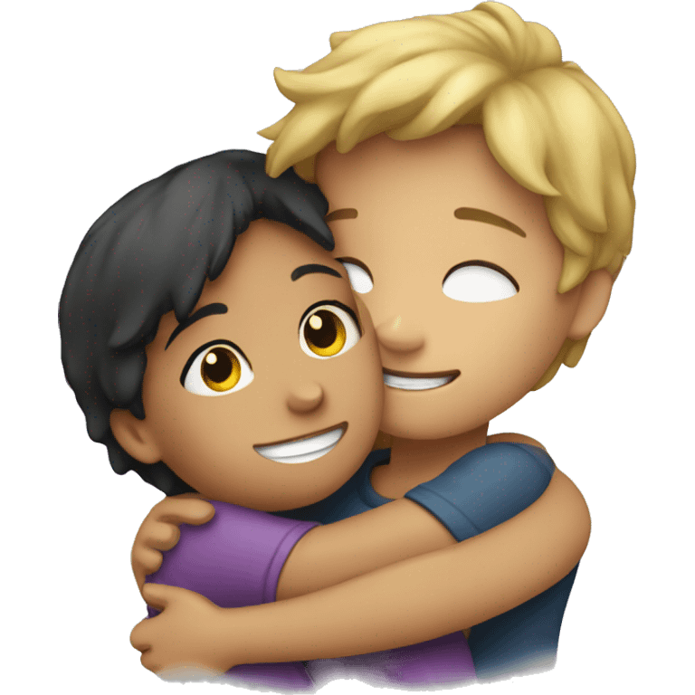 girl hugging boy emoji