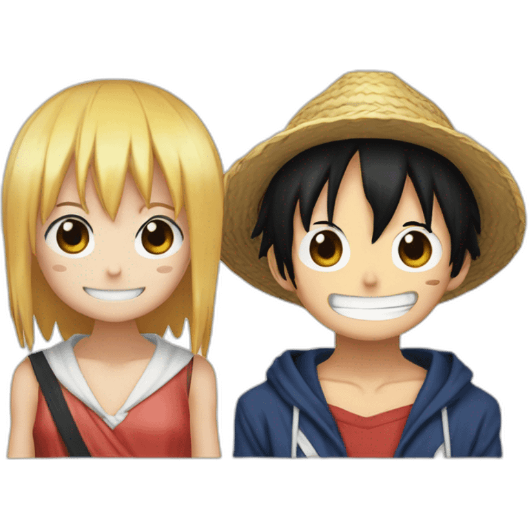 ichigo and luffy emoji