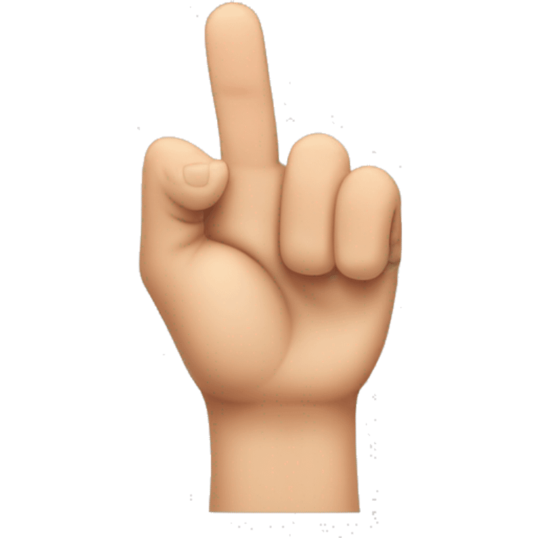 thumb between index finger and middle finger emoji