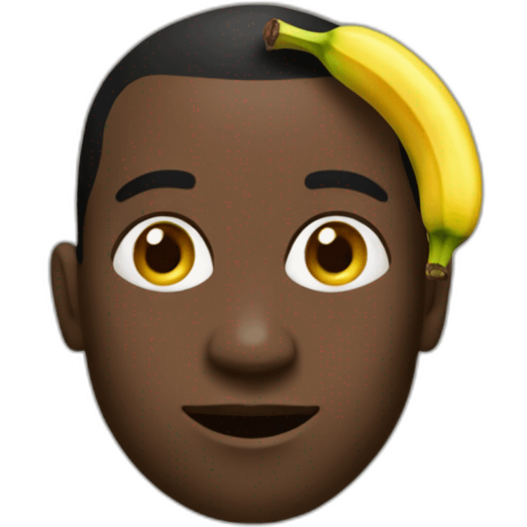 Africain avec un banane emoji