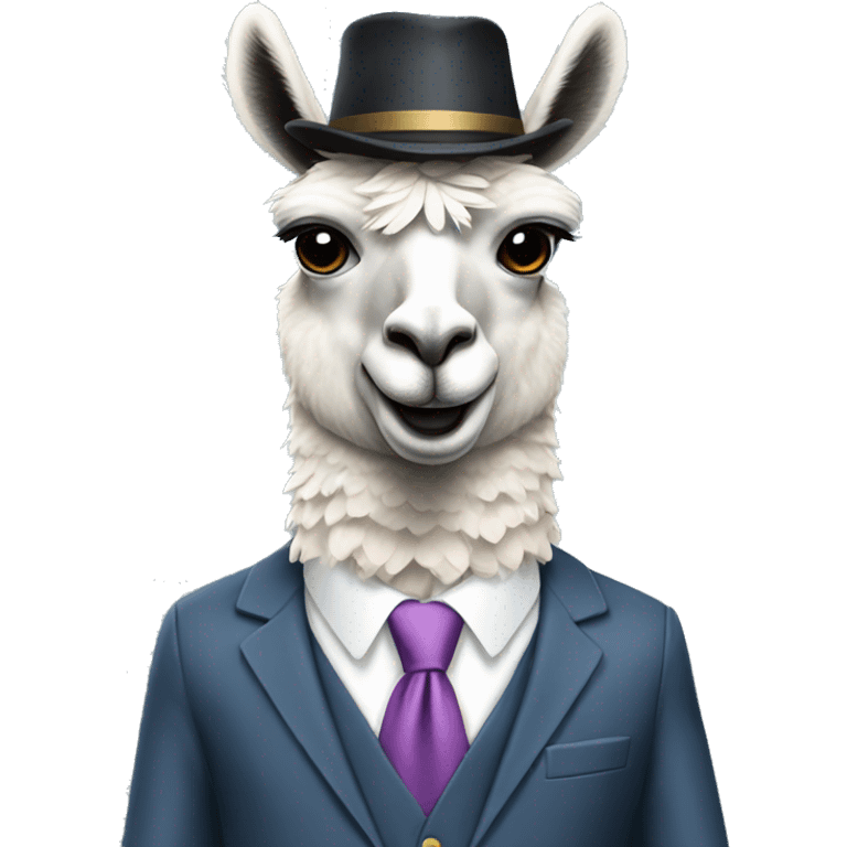 Llama in business attire emoji