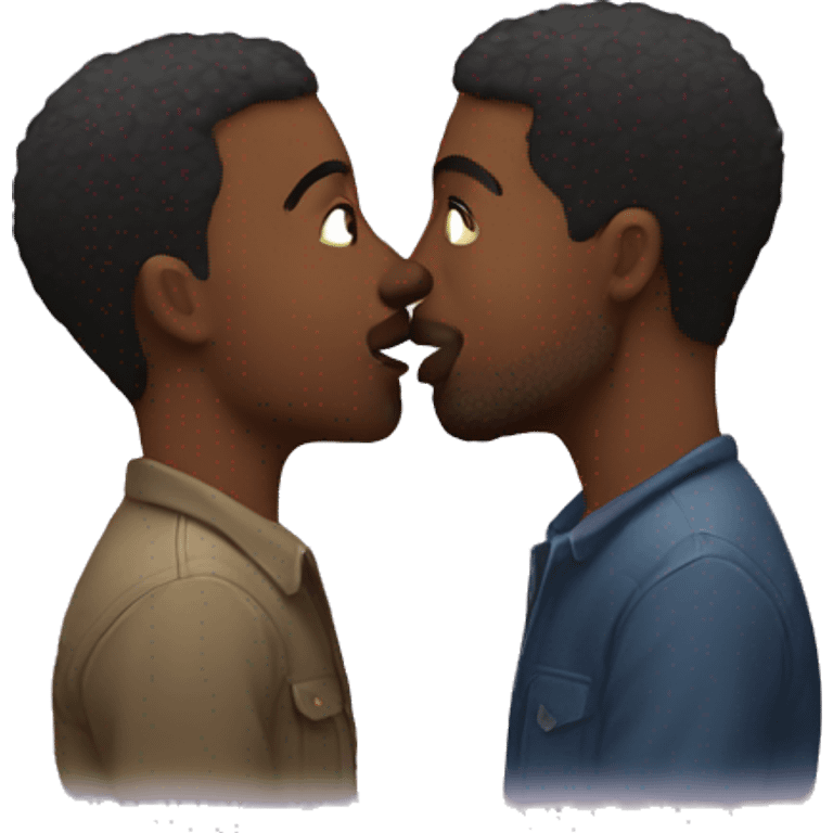 two men kissing emoji