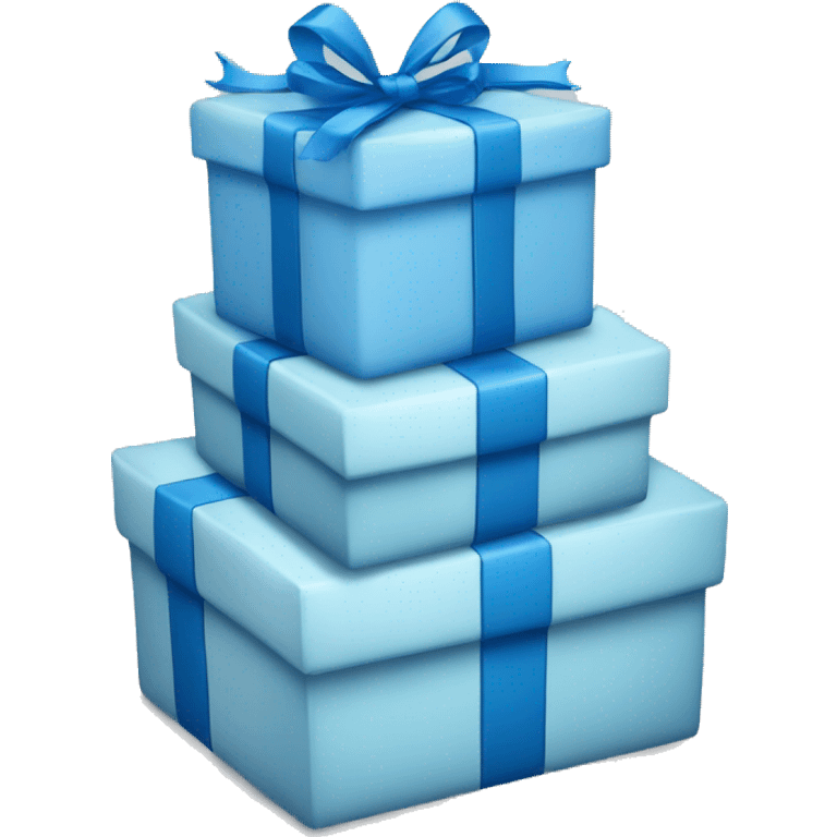 3 blue christmas presents emoji