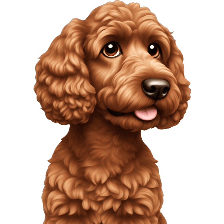 Reddish brown cockapoo side view emoji