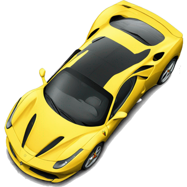 carro Ferrari amarillo emoji