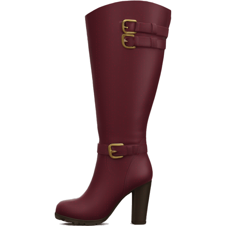 women's burgundy boots emoji