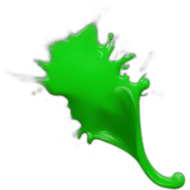 green paint splash emoji