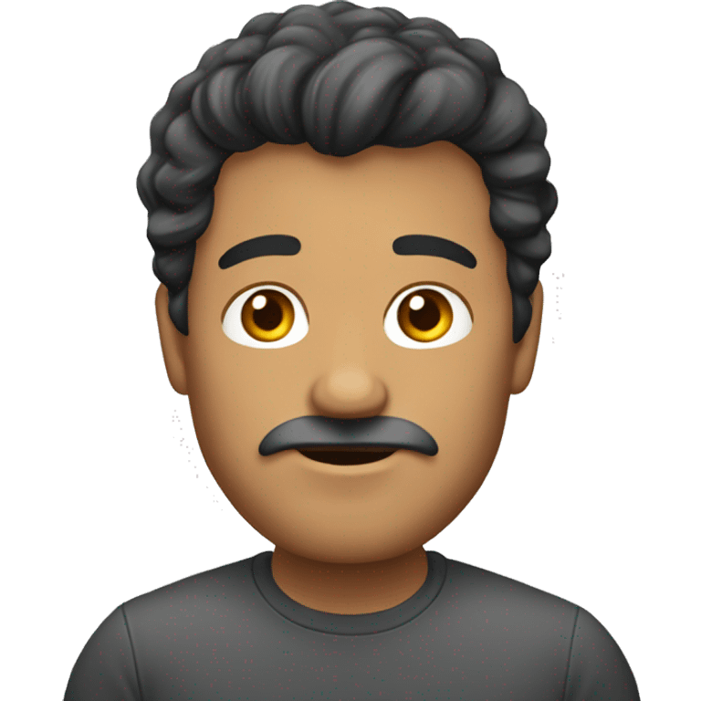 hombre moreno con cabello crespo emoji