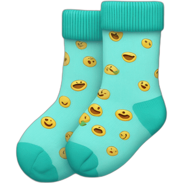 Socks with damp emoji