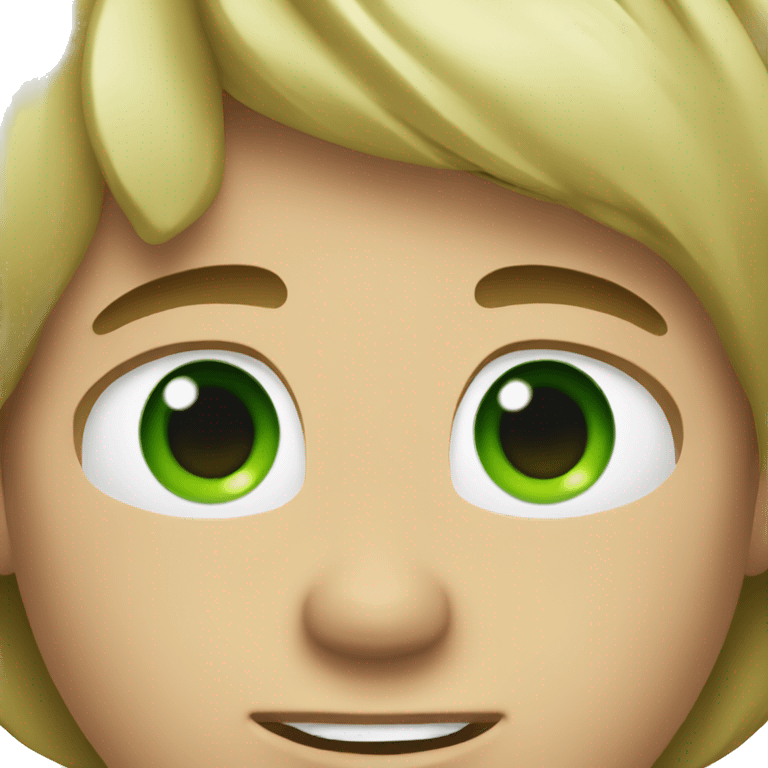 guy with dirty blonde hair and green eyes emoji