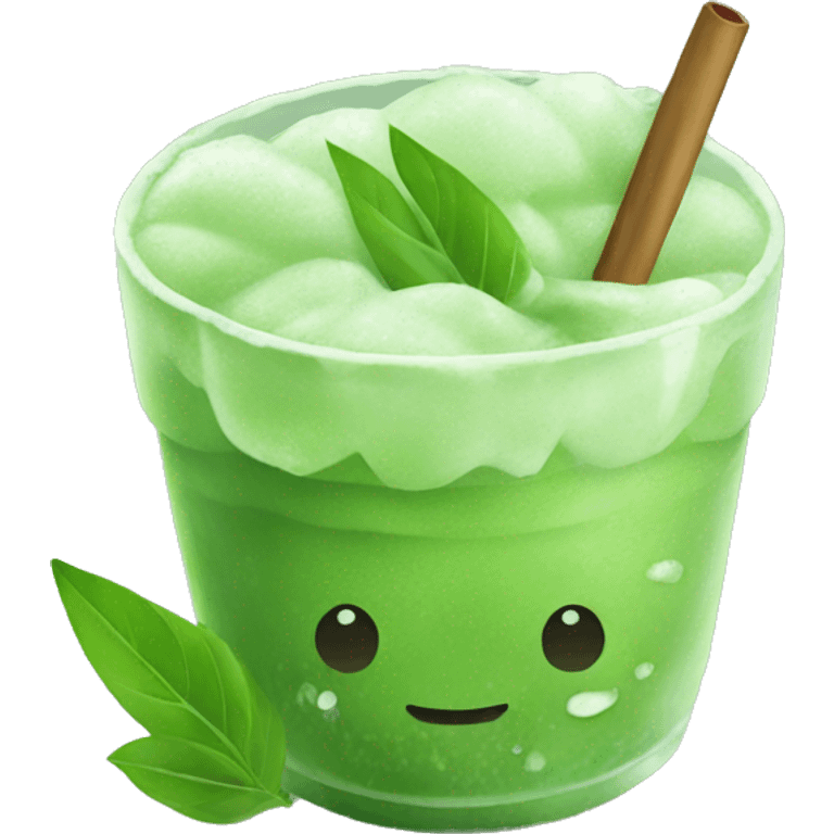 Iced matcha emoji