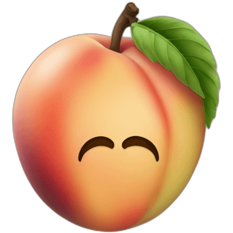 round black peach emoji