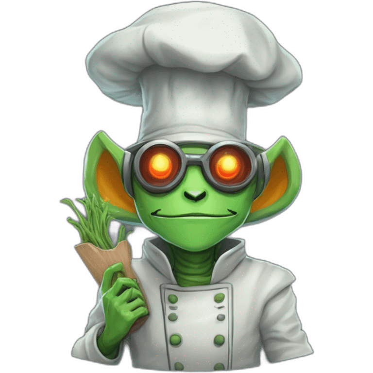 alien chef scifi roguelike rpg style inspired by slay the spire digital art emoji