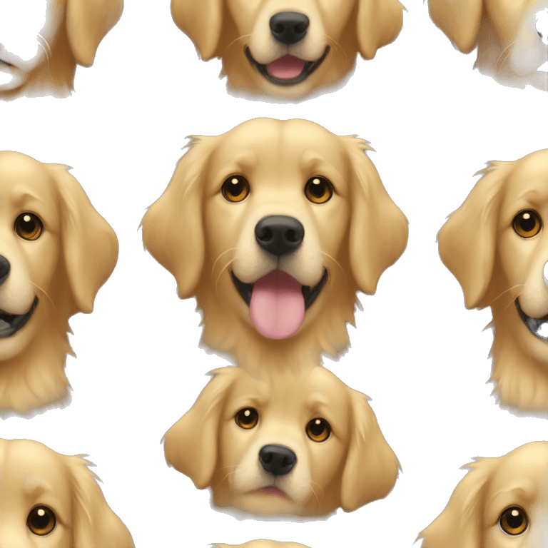 Golden retriever missing you  emoji