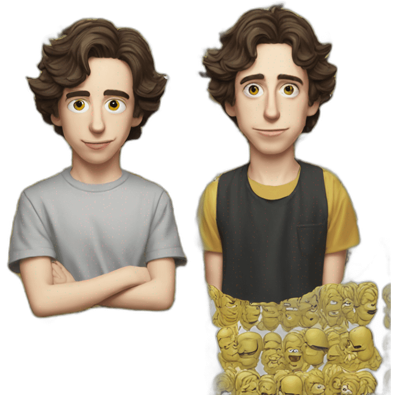 Homer Simpson and timothee chalamet emoji