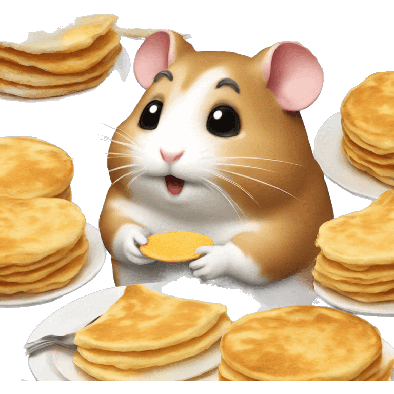 hamster eating pancakes emoji