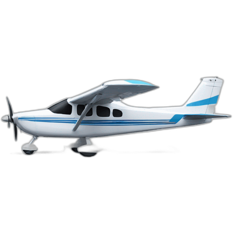 avion cessna 172 celeste y blanco emoji