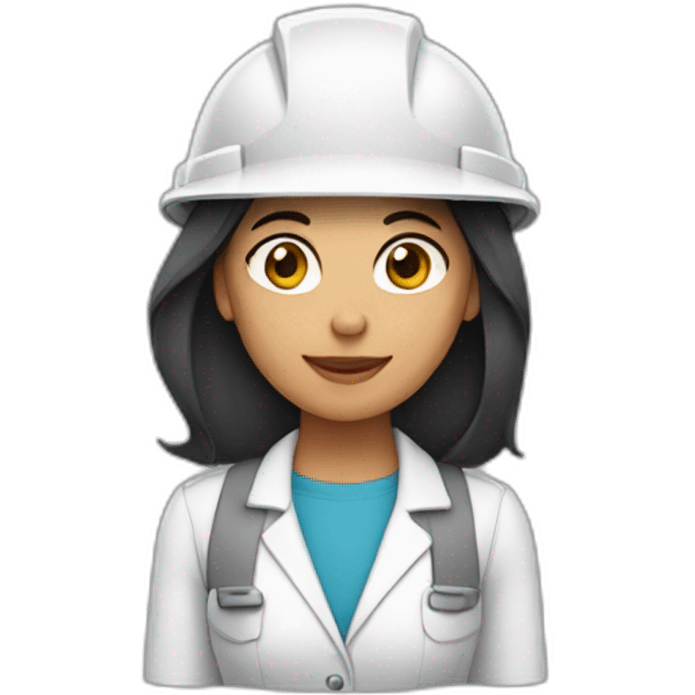 mujer con casco de trabajo emoji