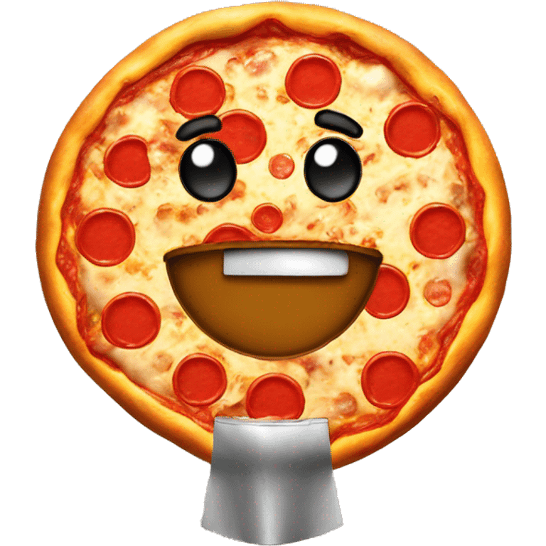 Pizza with a trophie emoji