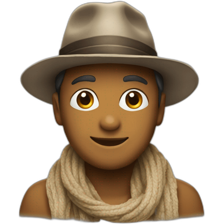 chat avec un chapeau et une écharpe  emoji