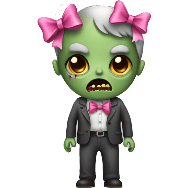 A zombie with a pink bow emoji