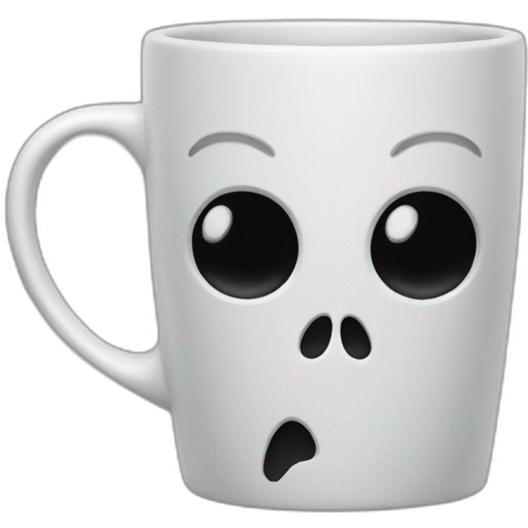 A spooky coffee mug emoji