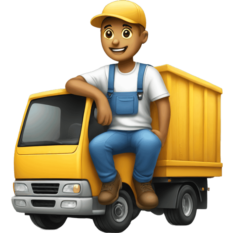 supplier sitting on a truck emoji