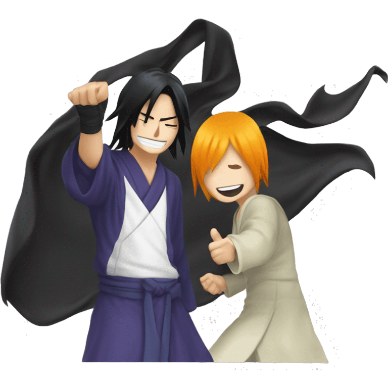 Ichigo kurosaki high fiving rukia emoji