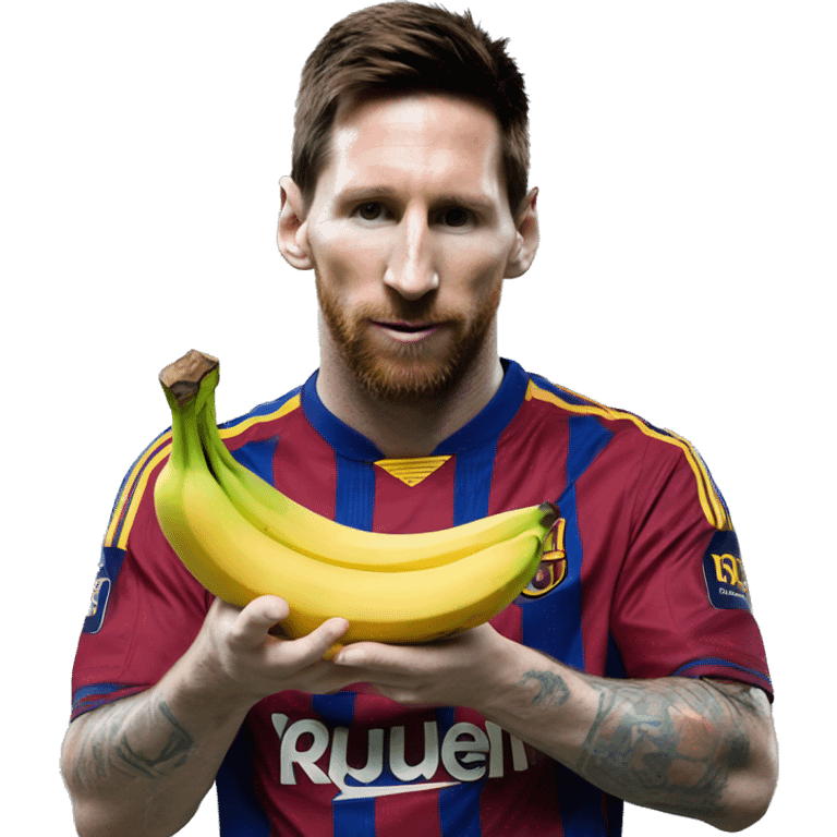 Messi qui mange une banane  emoji