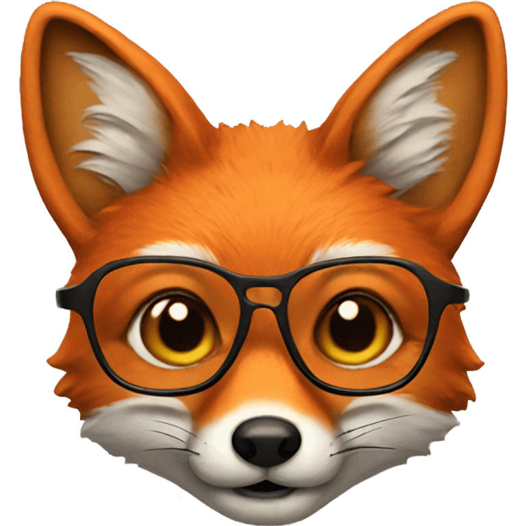 Fox with glasses emoji