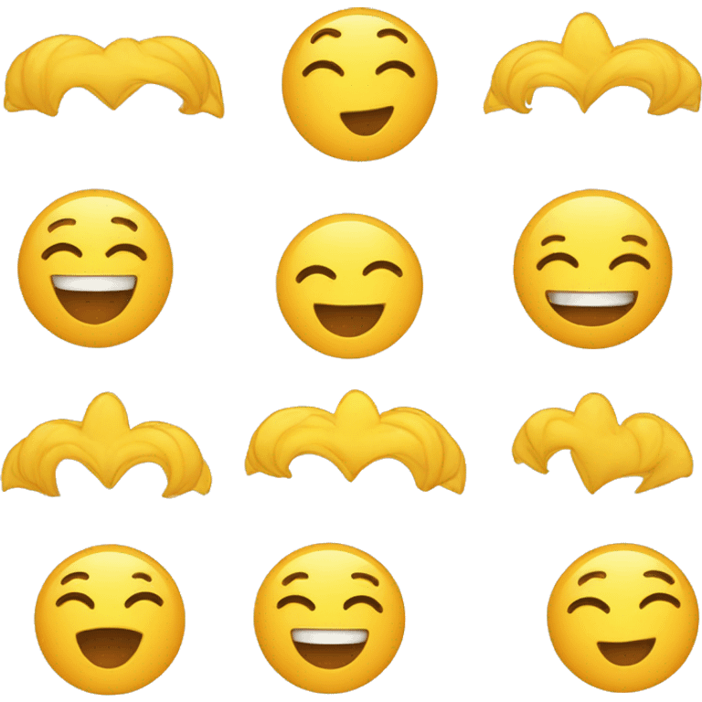 Emoji emocionado feliz envergonhado com coraçõezinhos emoji