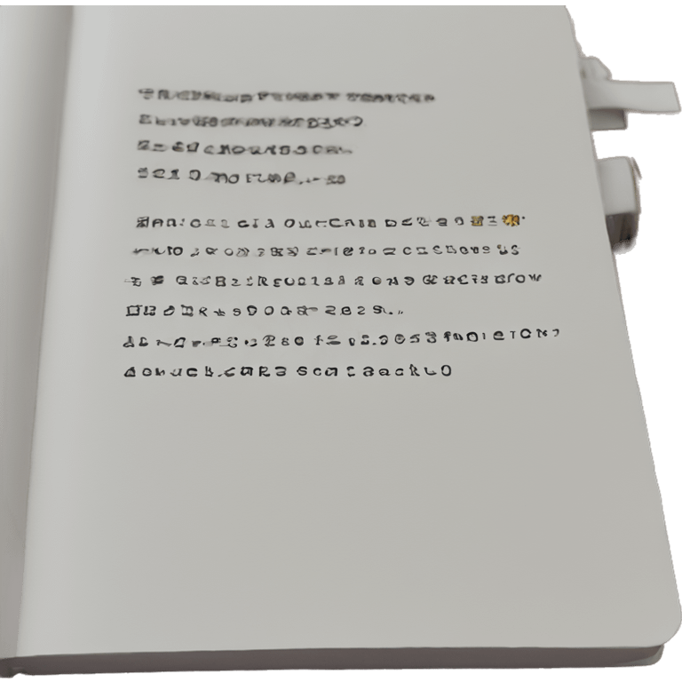 Journal with white cover and big 2025 text emoji