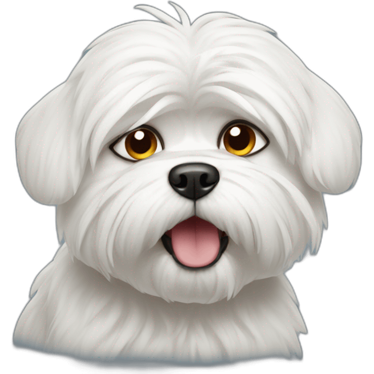 Maltese dog angry emoji