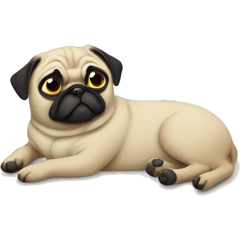 pug in bed emoji